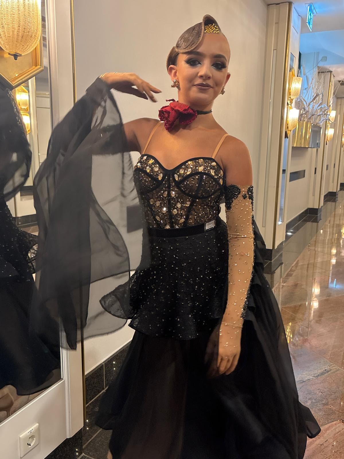 Latin costume portrait before event